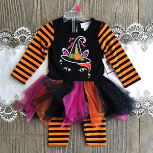 Halloween Witch Outfit Infant Girl Size 18M Costume Spooky Holiday Party